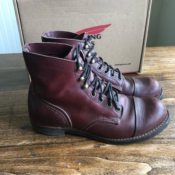 Red Wing Redwing Iron Ranger Oxblood Leather Boots - Picture 1 of 8